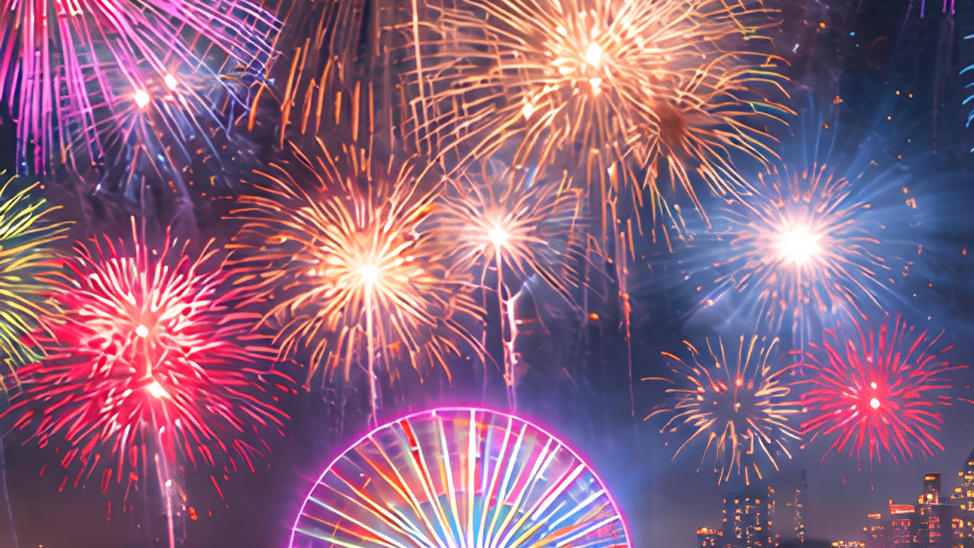 Aura Wallpaper - 2026 Fireworks (Full HD)