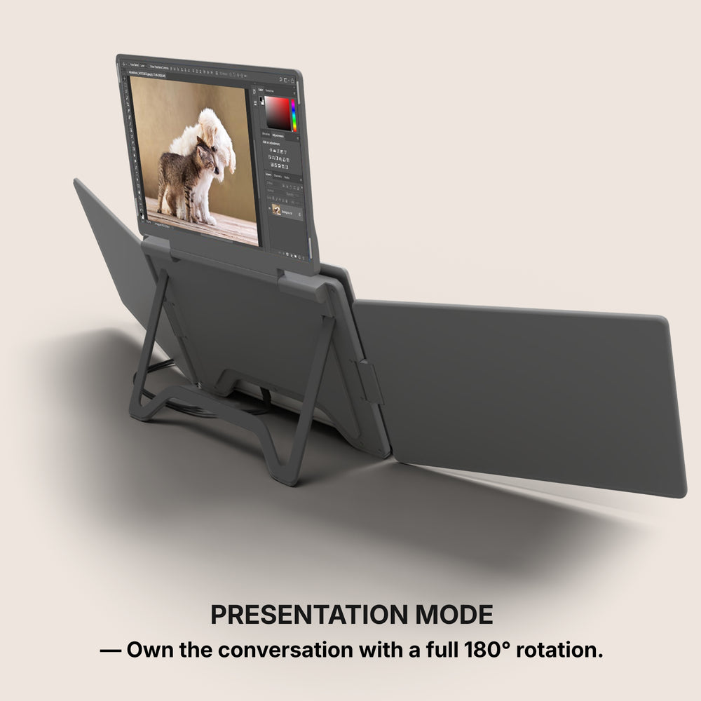 Triple Portable Monitor | Immersive Cockpit-Style Display – Aura