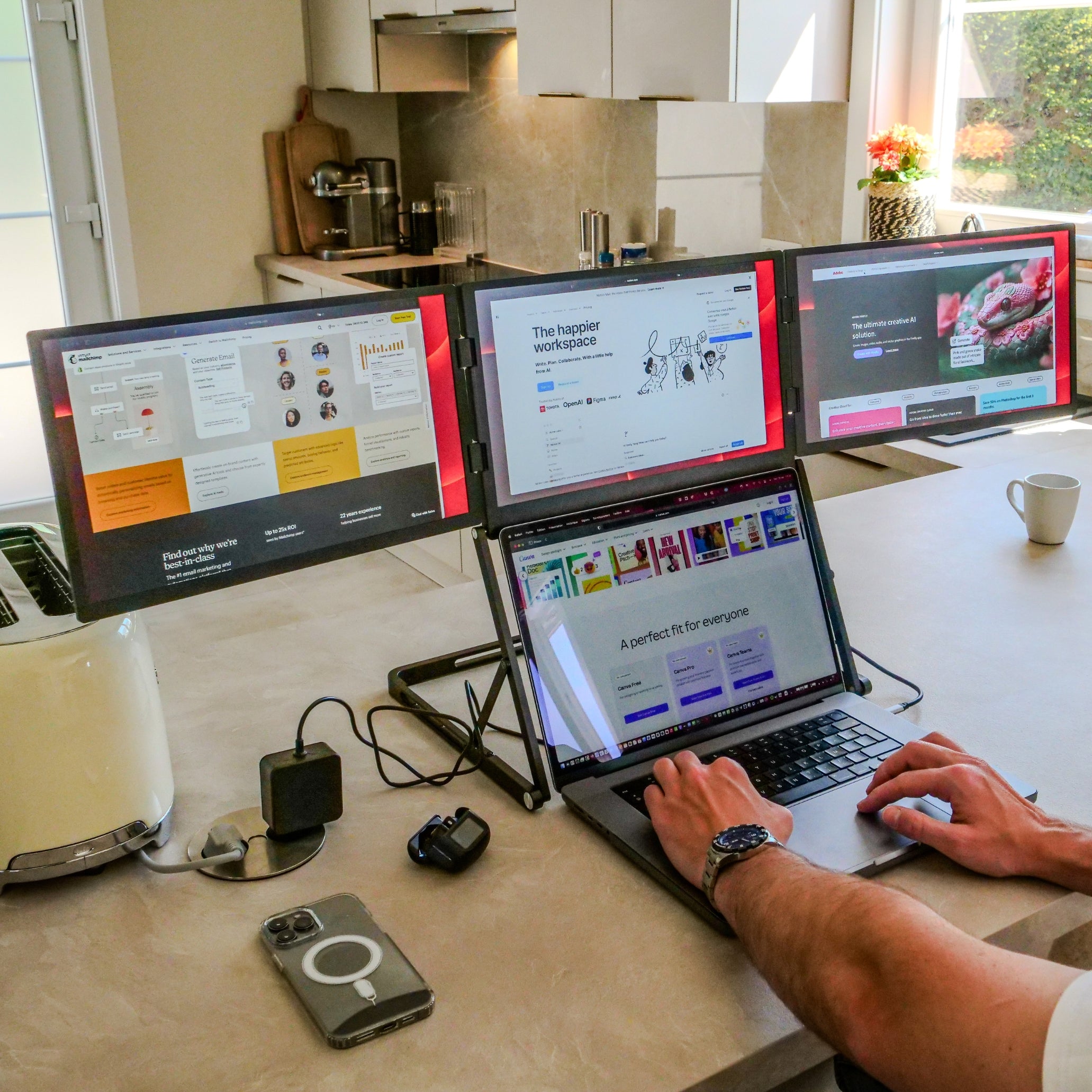 Best Triple Portable Monitors for laptops – Aura