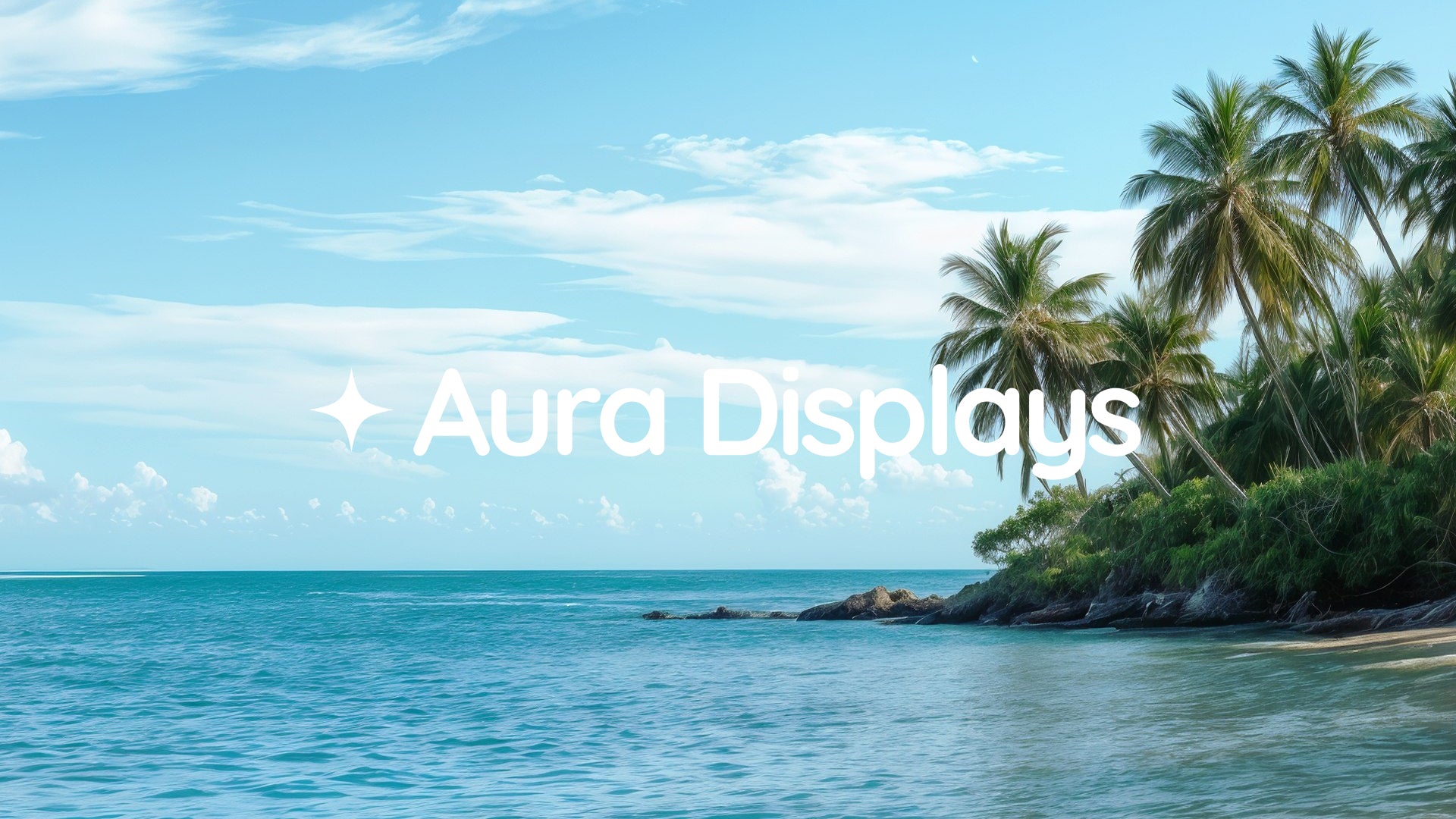 Aura Wallpaper - Sunlit Palms (Full HD)