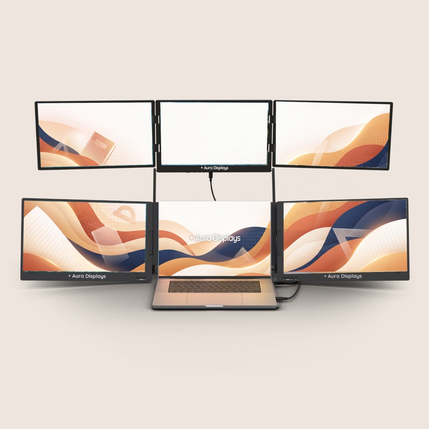 Aura Wallpaper - Back to School Waves - mockup produit
